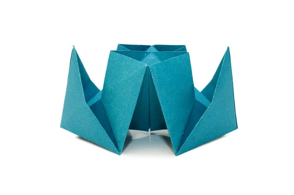 Origami schip geïsoleerd op wit — Stockfoto