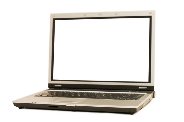 Laptop geïsoleerd op whte achtergrond — Stockfoto