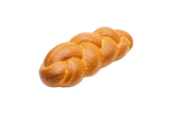 Beyaz ekmek üzerinde beyaz izole — Stok fotoğraf