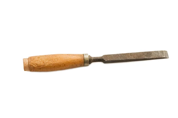 A velha ferramenta isolada no branco — Fotografia de Stock