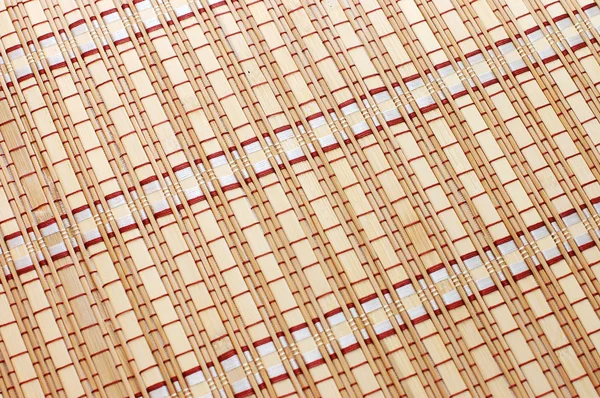 Closeup bambusová rohož pozadí — Stock fotografie