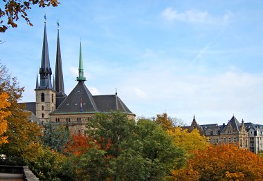 Old town of Luxembourg in the heart of western clipart