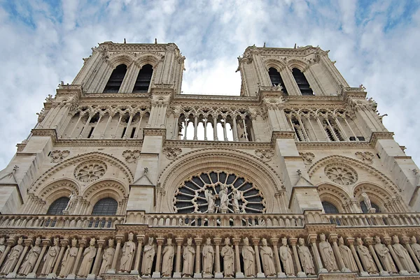 Notre dame Katedrali Notre Dame cephe — Stok fotoğraf