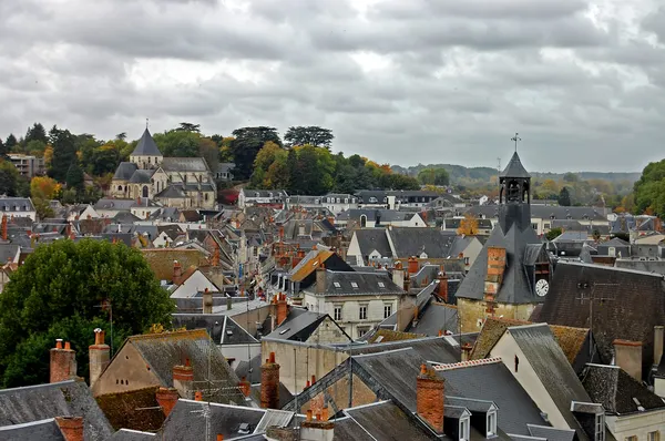 Fransa'da küçük bir kentin çatıları — Stok fotoğraf