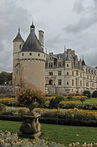 Chateau och trädgård chenonceau — Stockfoto