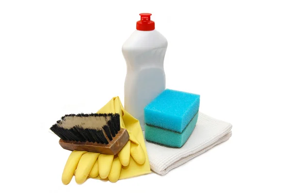 Household items for cleanliness isolated — Stock Photo, Image
