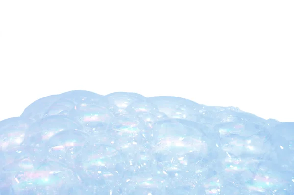 Su kabarcıkları üzerinde beyaz izole — Stok fotoğraf