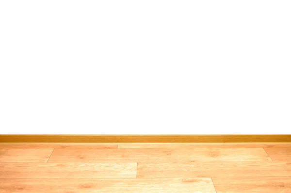 Muur van kamer kunt u tekst met een houten vloer toevoegen — Stockfoto