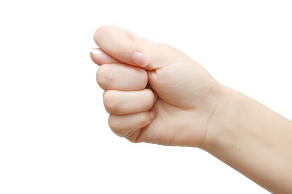 Gestikulierende Hand isoliert auf weißem Hintergrund — Stockfoto