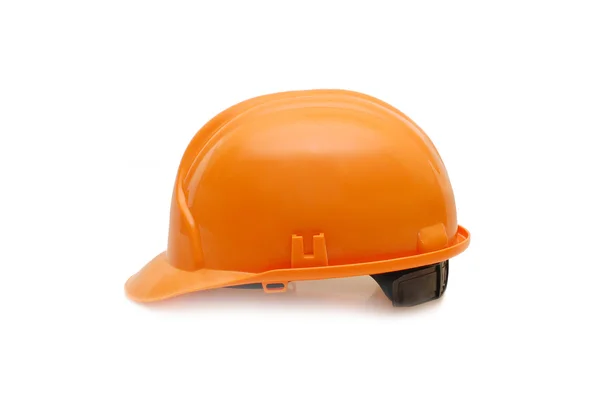 Oranžová helma izolovaných na bílém — Stock fotografie