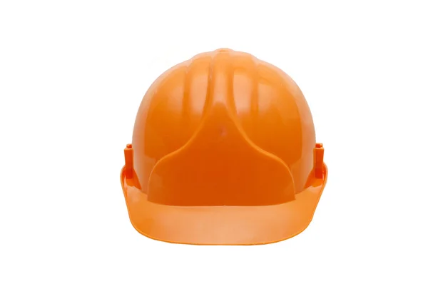 Oranje helm geïsoleerd op wit — Stockfoto