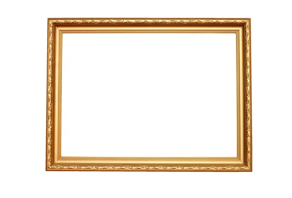 Houten frame geïsoleerd op witte achtergrond — Stockfoto