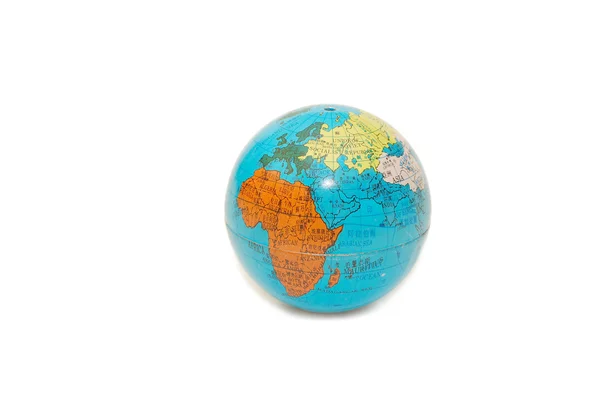 Globus izolowany na białym tle — Zdjęcie stockowe