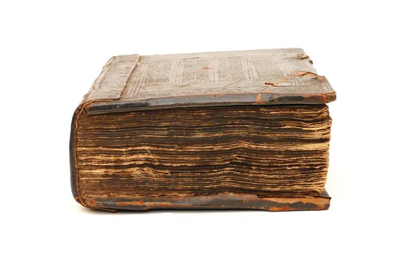 Beyaz arkaplanda izole edilmiş eski kitap — Stok fotoğraf