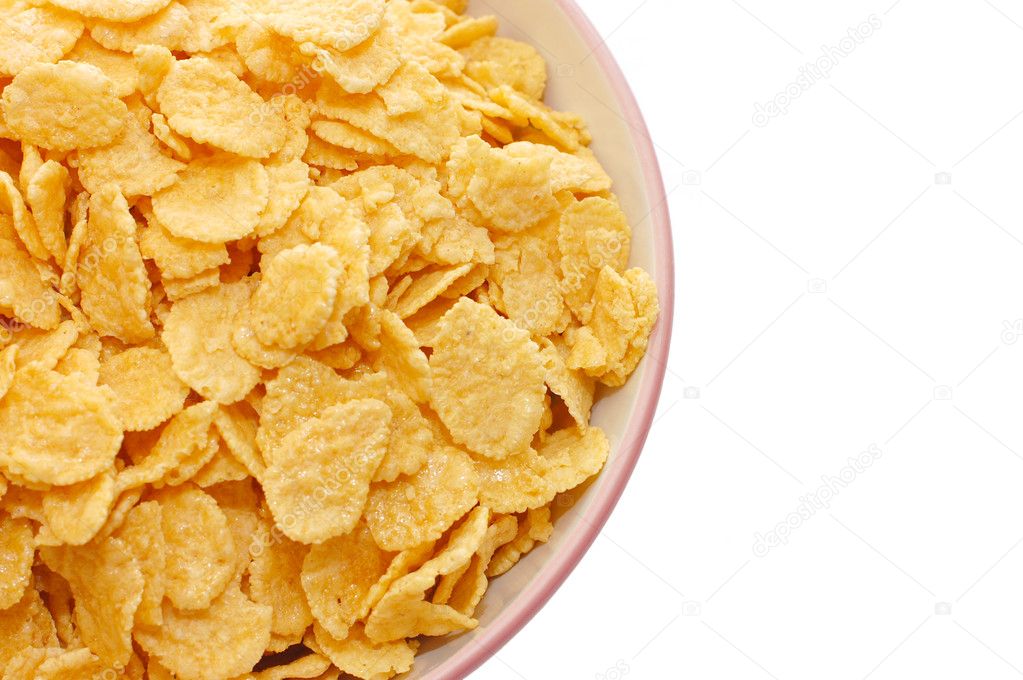 Corn flakes In A Cup With White