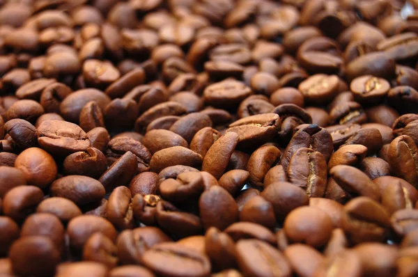 Zobacz na tle z ziaren kawy — Zdjęcie stockowe