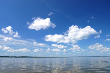 bulut üzerinde su, plesheevo lake, Rusya Federasyonu