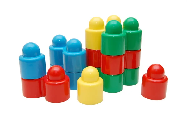 Plastic multi-coloured figures — Stock Photo, Image