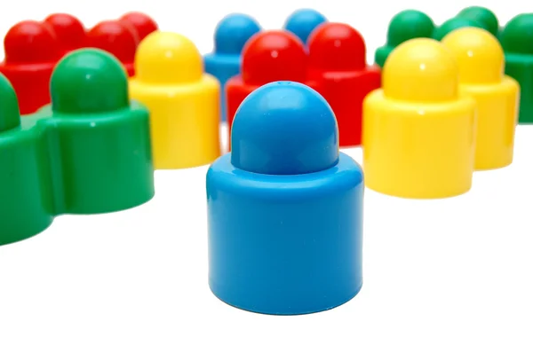 Figuras geométricas coloridas de plástico — Fotografia de Stock