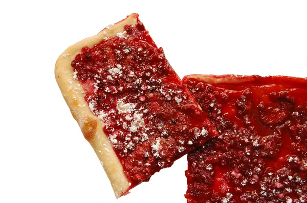 草莓和小红莓的馅饼 — 图库照片