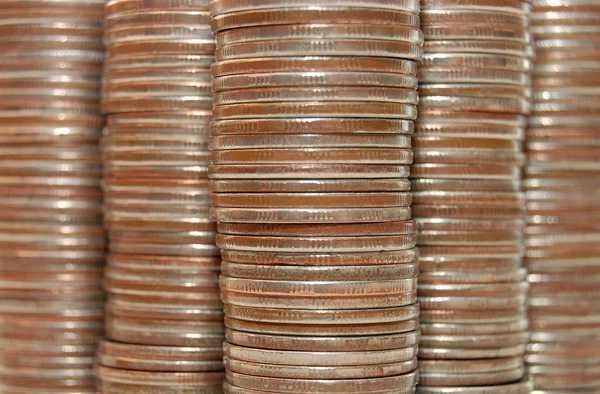 Münzen Makro Nahaufnahme Hintergrund — Stockfoto