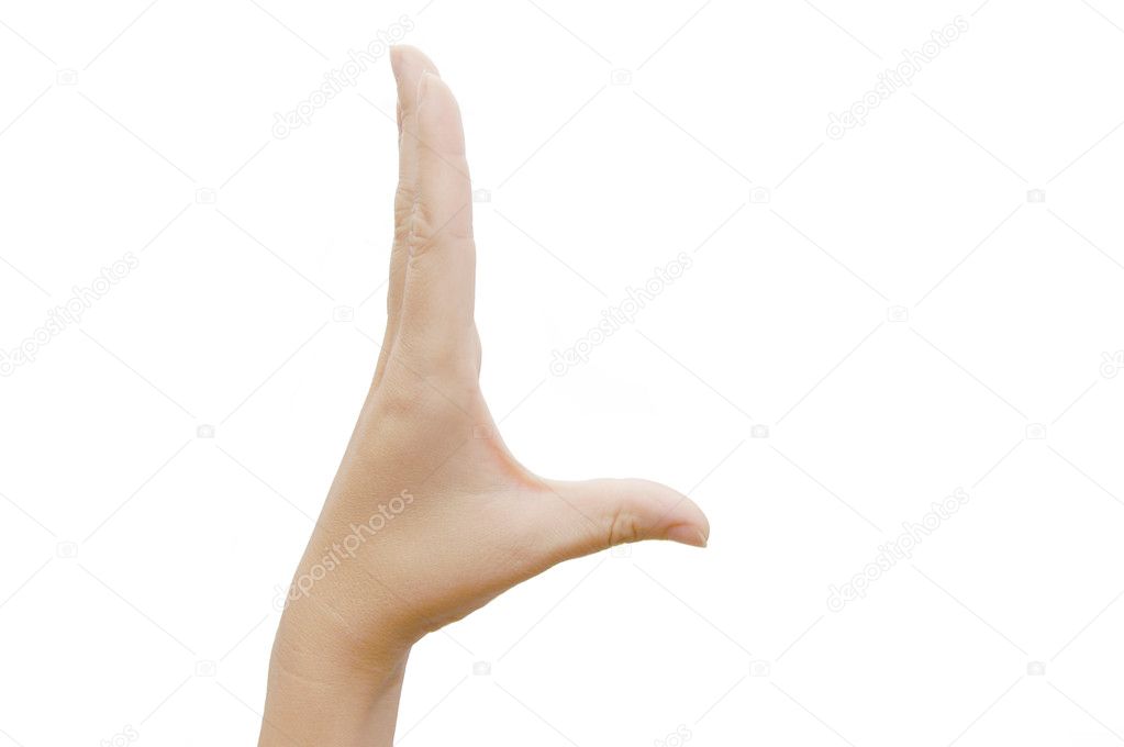 Corner made a female hand