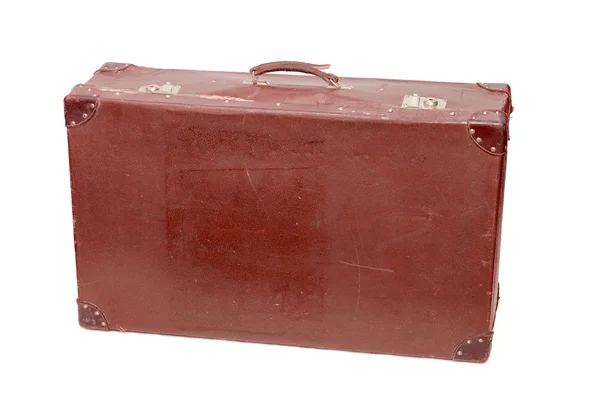 Old suitcase isolated on white — Stock Photo, Image