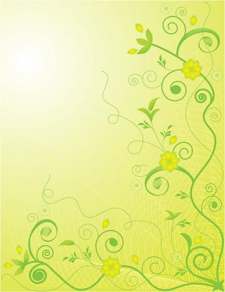 Arrière-plan floral orné — Image vectorielle
