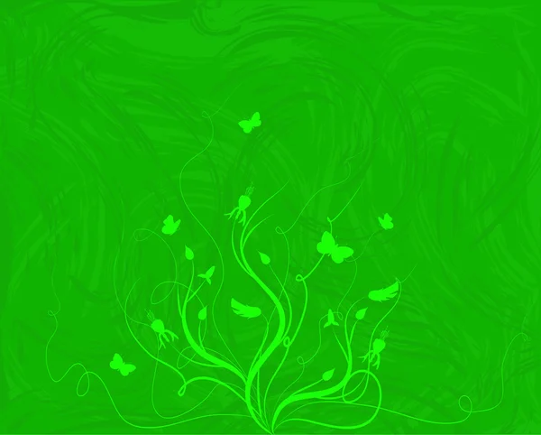 Fleurissant en vert — Image vectorielle