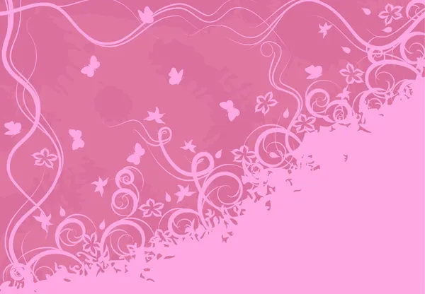 Украшенный розовый фон — стоковый вектор