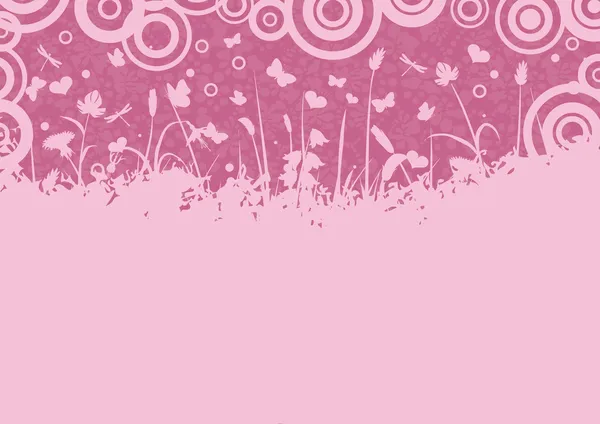 Sierlijke roze achtergrond — Stockvector