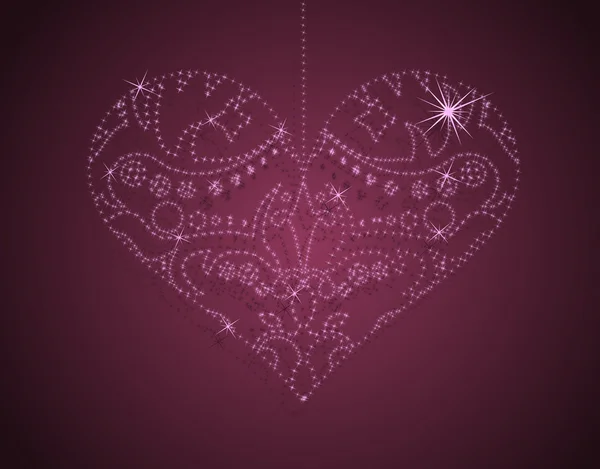 Tarjeta Starry Valentine — Archivo Imágenes Vectoriales