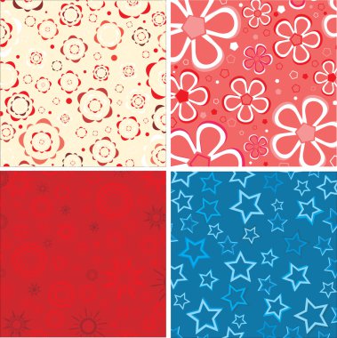 Set of the beauty textures.Vector. clipart