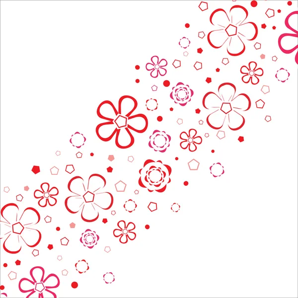 Rayures de fleurs.Vecteur . — Image vectorielle