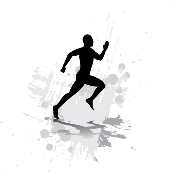Silhouette du sportif — Image vectorielle