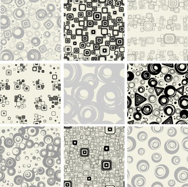 Set retro seamless backgrounds. clipart