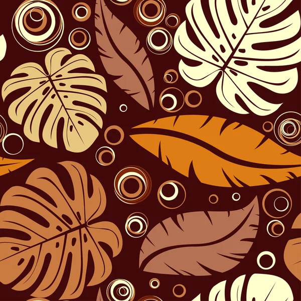 Fond tropical sans couture — Image vectorielle