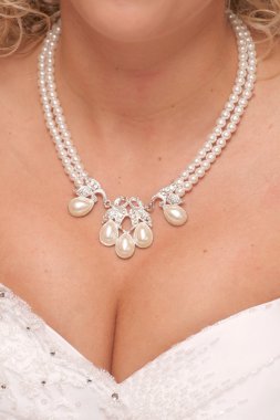 Pearls on a neck clipart