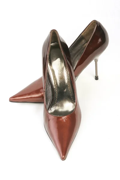 Sapatos de couro vermelho — Fotografia de Stock