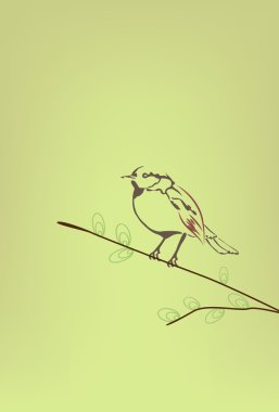 Small vector bird clipart