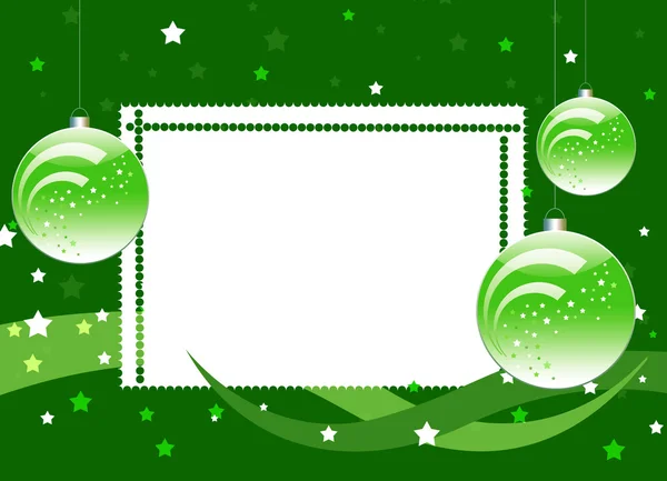 Frame with balls on the green background — Stock Photo, Image