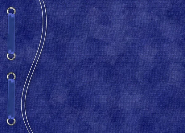 Темно-синяя карта с лентой — стоковое фото