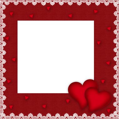 Valentines day card with hearts clipart