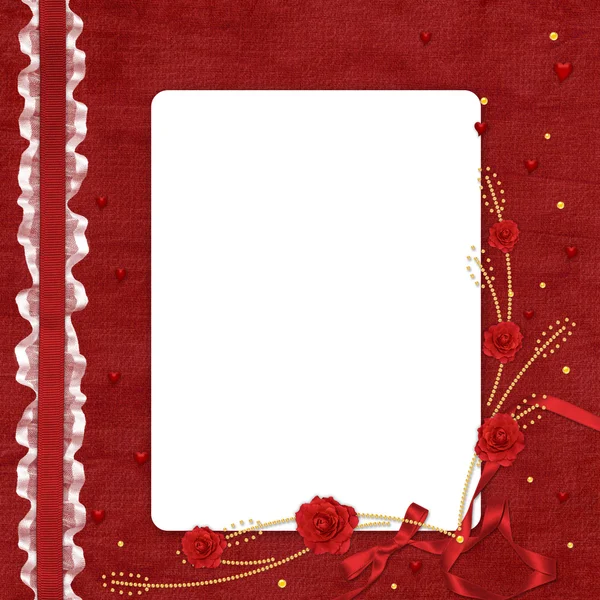 Tarjeta de San Valentín con flor —  Fotos de Stock
