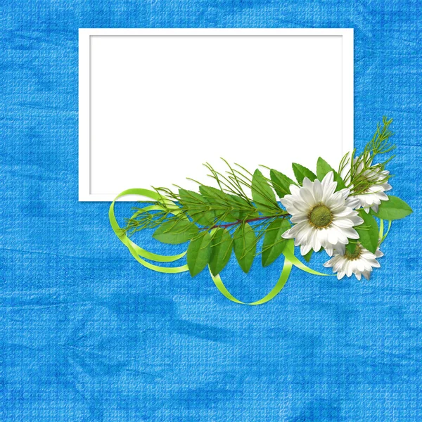 Kaart voor de vakantie met bloemen — Stockfoto