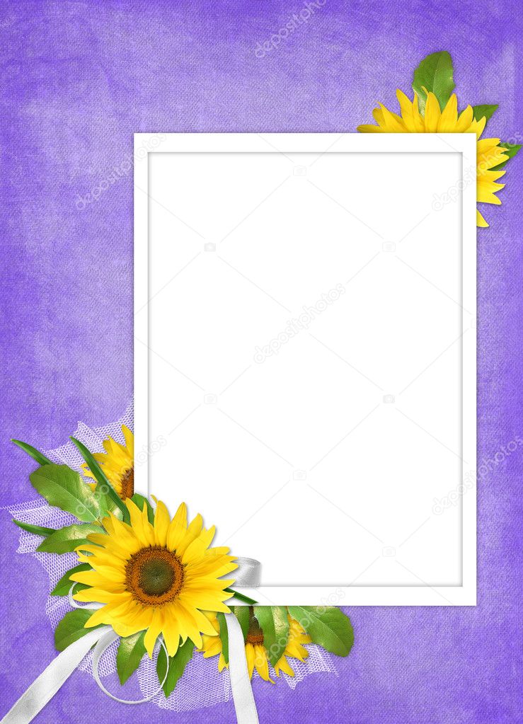 Card for the holiday with flowers