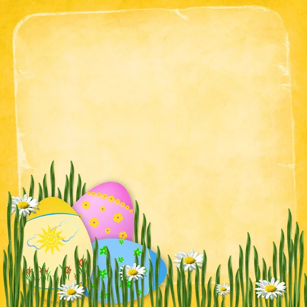 Wielkanoc? ard na wakacje z jajkiem — Zdjęcie stockowe