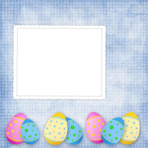 Påskkort för en semester med ägg — Stockfoto