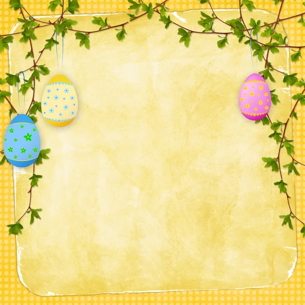 Пасхальная открытка на праздник с яйцом — стоковое фото