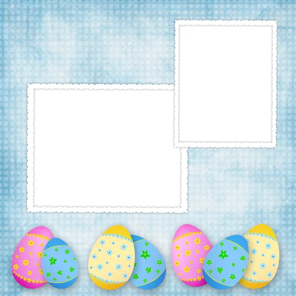 Biglietto di Pasqua per la vacanza con uovo — Foto Stock